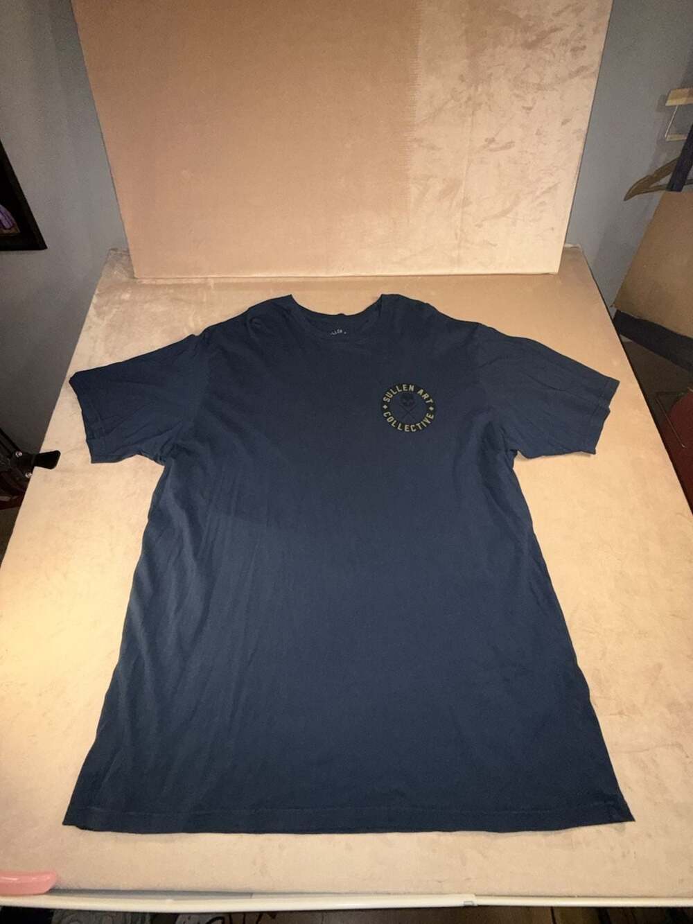 Sullen Art Collective Badge of Honor Navy Blue Premium Graphic T-Shirt (A4-2041)